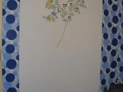 Pose de tapisserie, Stickers, et mise en peinture